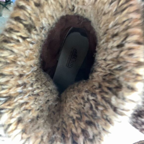 Women's Warm Boots Cliffs by White Mountain C25084 Duena Knit Tops Brown Size 7M - Picture 7 of 15